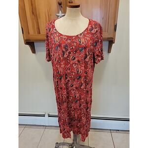New PREMISE Orange PAISLEY DRESS SIZE 3x $98